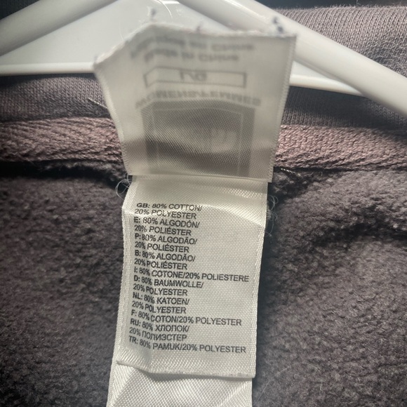 The North Face Hoodie Sweatshirt Women’s Large Fleece Pocket Washed Gray Pink - Picture 9 of 9